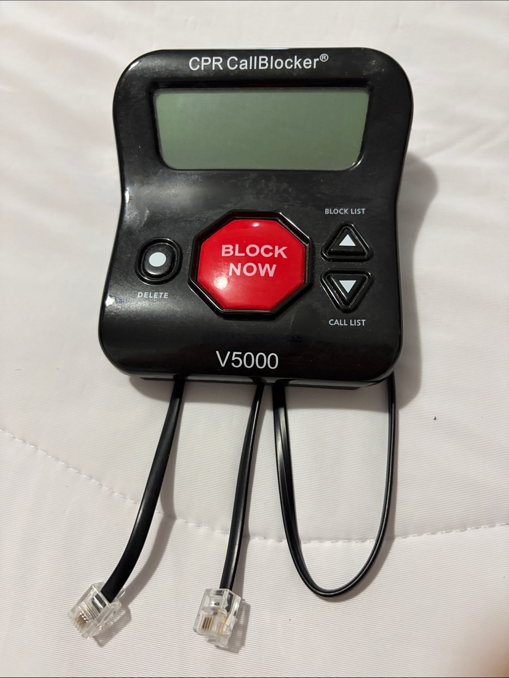 V5000 Phone Caller ID & Blocker - Black with Red Button